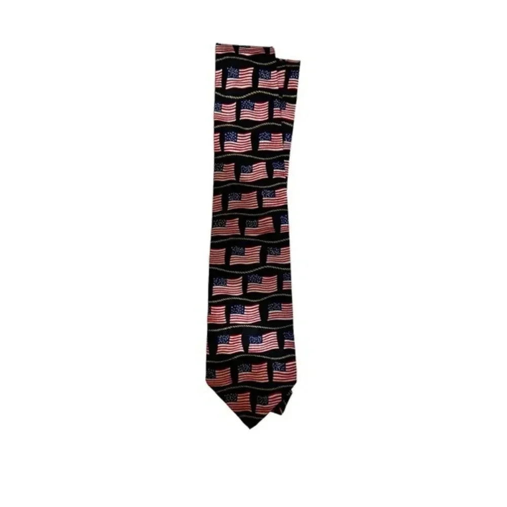 Star Spangled Banner‎ Mens Silk Patriotic American Tradition Necktie One Size